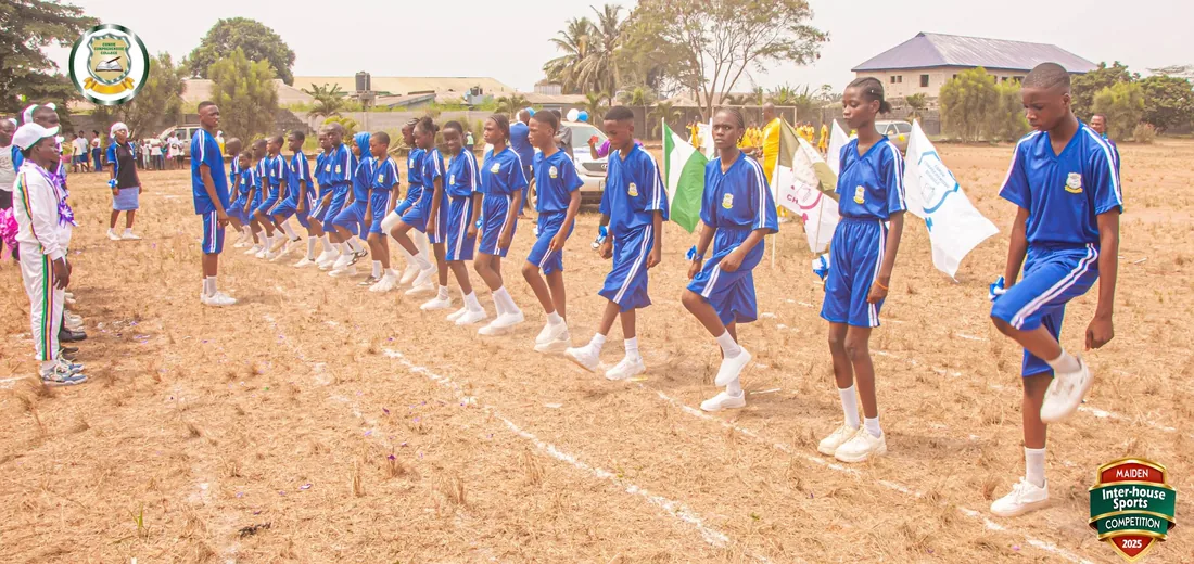 Students participating in inter-house sports